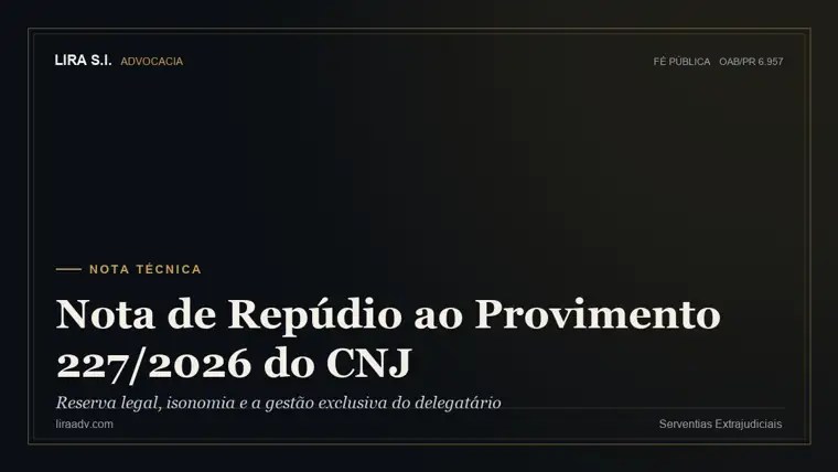 Nota de Repúdio ao Provimento 227/2026 do&nbsp;CNJ