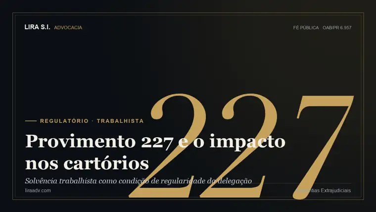 Capa: Provimento 227 e o impacto nos cartórios